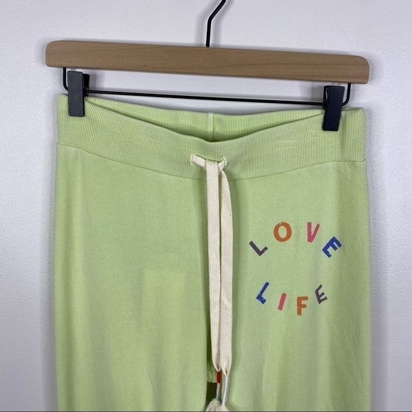 Wildfox NWT Love Life Jack Jogger Pants in P Shadow Lime Women's Size Medium M - Picture 2 of 10